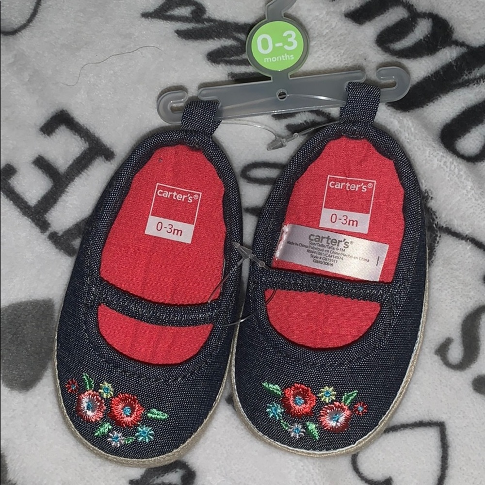 Little flowery denim sandals